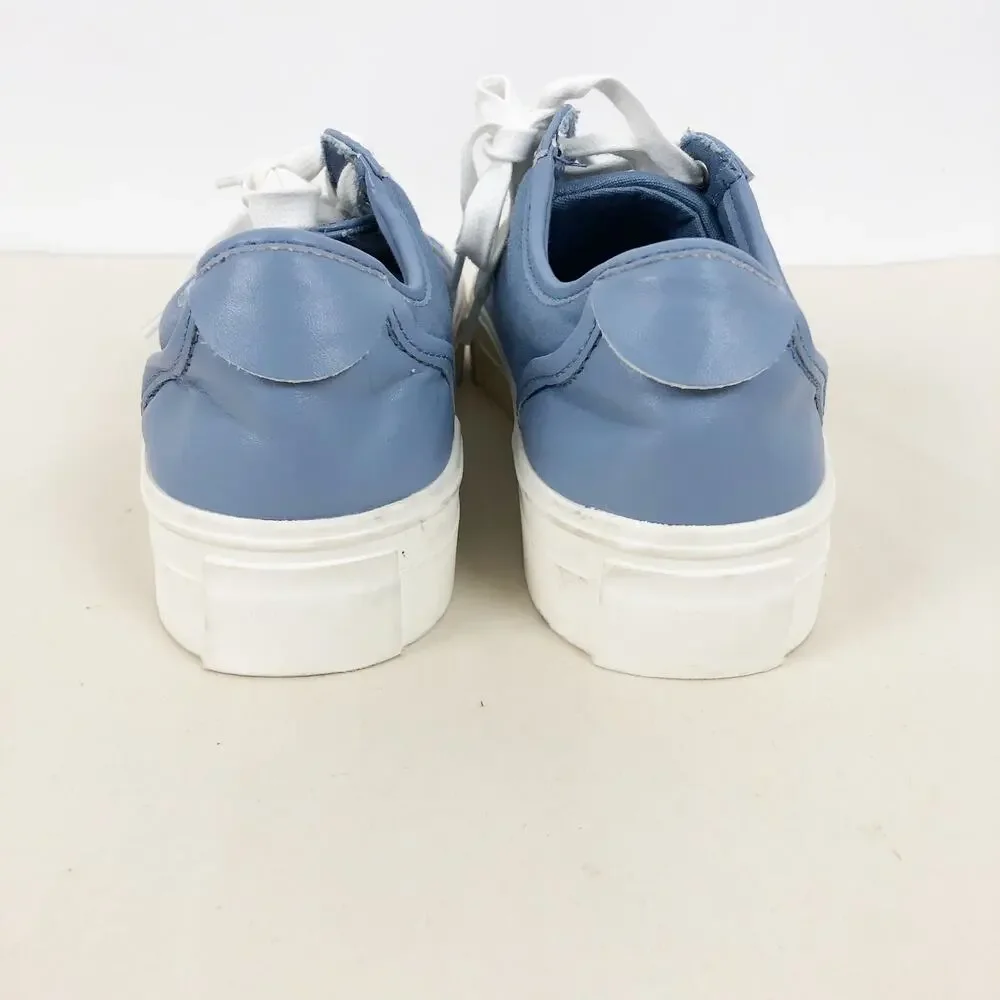 Susina Womens Fashion Sneakers Size 8M Blue Round Toe Low Top Lace Up Shoes